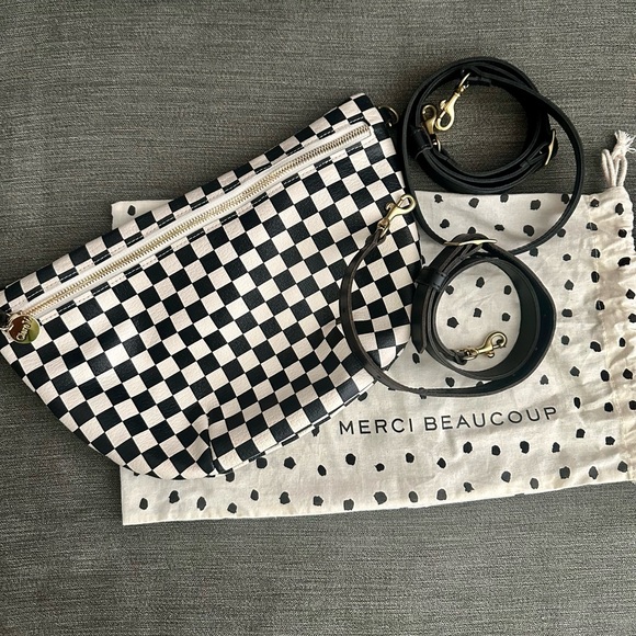 Clare V Handbags - Clare V. Grande Fanny Pack - Black & Cream Checkers